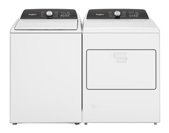 5.5 cu. ft. capacity top load washer and 7.0 cu. ft. capacity front load gas dryer