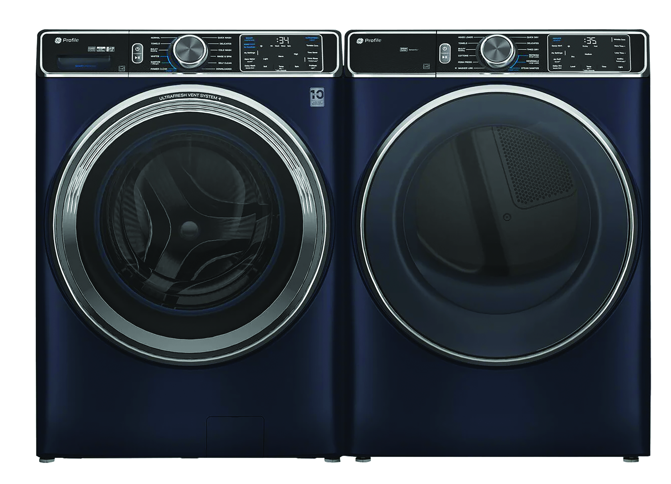 Smart Front Load 6.1 cu.ft IEC Washer & 7.8 cu.ft. Electric Dryer