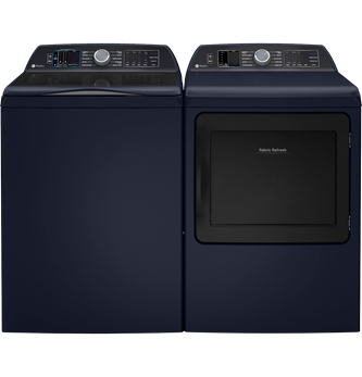 Sapphire Blue Top Load Laundry Pair with 7.3 cu. ft. Electric Dryer