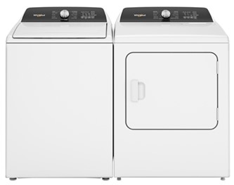 Top Load Washer WTW5057LW & 7.0 Cu. Ft. Front Load Electric Dryer Laundry Pair