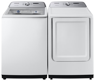 5.8 Cu. Ft. Top-Load Washer and 7.4 Cu. Ft. Electric Dryer - White