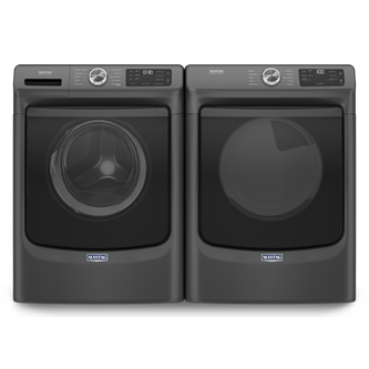 Front Load 5.2 Cu. Ft. Washer & 7.3 Cu. Ft. Gas Dryer Volcano Black Laundry Pair