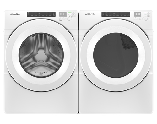 5.0 Cu.Ft. I.E.C. Front Load Washer & 7.4 Cu.Ft. Front Load Electric Dryer With Moisture Sensors
