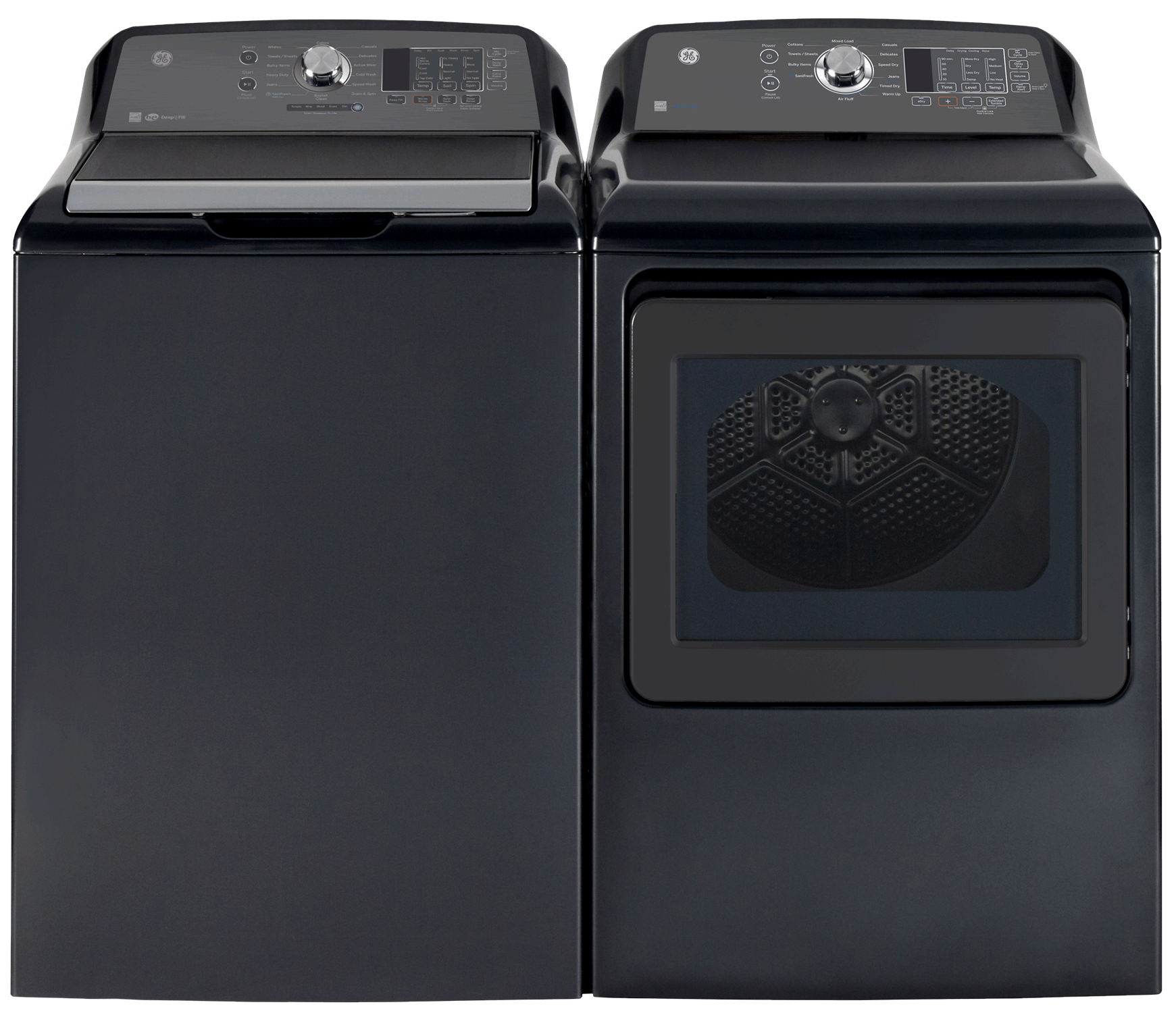 Top Load Electric Washer and Dryer with SaniFresh Cycle Diamond Grey