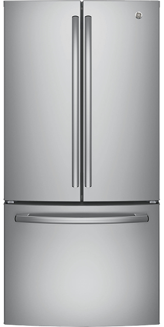 GE® ENERGY STAR® 18.6 CU.FT. COUNTER DEPTH FRENCH DOOR REFRIGERATOR W/ FACTORY INSTALLED ICEMAKER