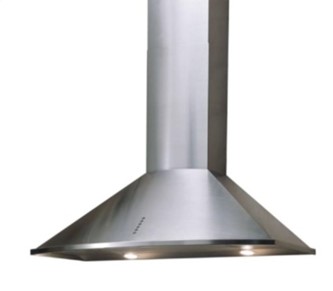 Wall Mount 30" Chimney Range Hood with 600 CFM Internal Blower, 4 Speed Push-Button Control Panel, Timer, Halogen Lamps and Anodized Aluminum Grease Filters