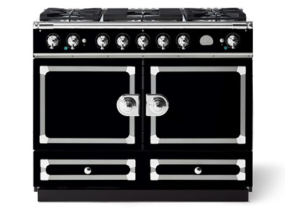 La Cornue Cornufe Series 110 Dual Fuel Range CHROME & RAIL, SS TRIM