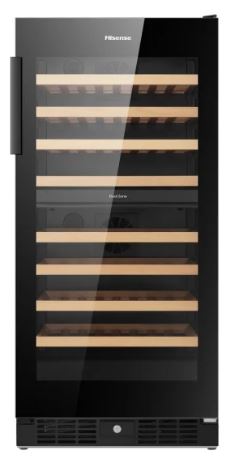 Wine Cooler Under Counter Wine Refrigeration, 76 Wine Bottle Capacity - Black