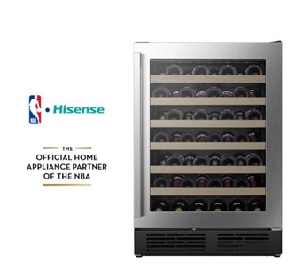 5.4 cu.ft. 54-bottles Stainless Steel Wine Cooler with Wifi and Reversible Door