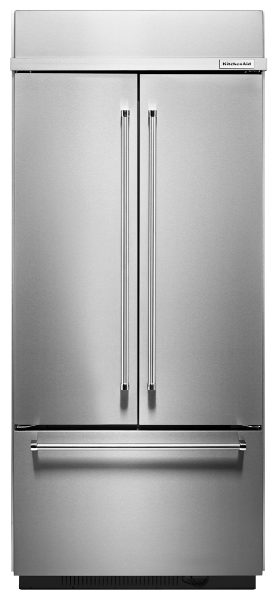 20.8 Cu. Ft. 36" Width Built In Stainless Steel French Door Refrigerator with Platinum Interior Design