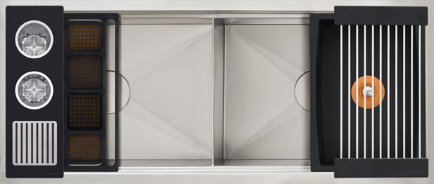 IDEAL DOUBLE BOWL WASHSTATION 4D WITH FOUR TOOL W