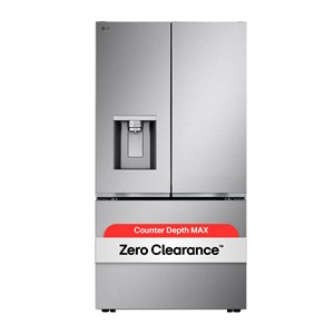 36" 24 cu.ft. Zero Clearance™ Counter-Depth MAX® French 3-Door Refrigerator | Ice & Water Dispenser