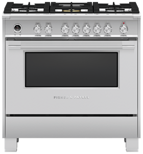 Dual Fuel Range, 36", 5 Burners, Self-cleaning
