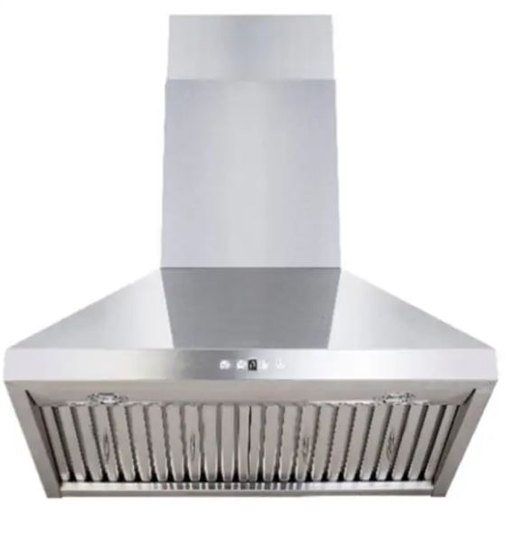 30" Chimney, Wall Mounted Range Hood