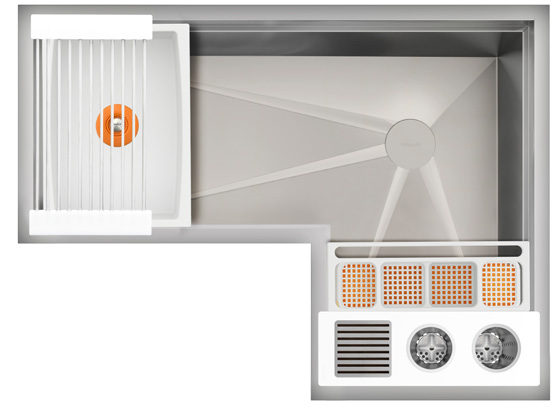 IDEAL CORNER WASHSTATION 4X3C WITH FOUR TOOL WASH