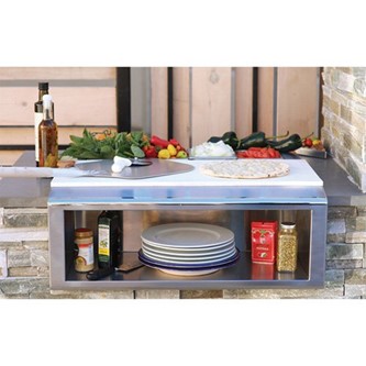 ALFCO 30" PIZZA PREP & GARNISH RAIL W/ FOOD PANS