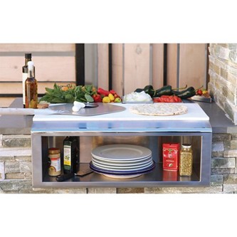 ALFCO 30" PIZZA PREP & GARNISH RAIL W/ FOOD PANS