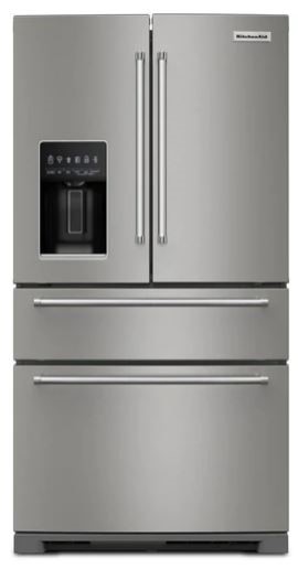 36-inch French 4-Door Refrigerator with External Water and Ice Dispensing System