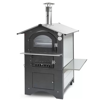 Gusto Dual Chamber Wood Fired Oven with Stainless Steel Roof & Panels 100x65AV