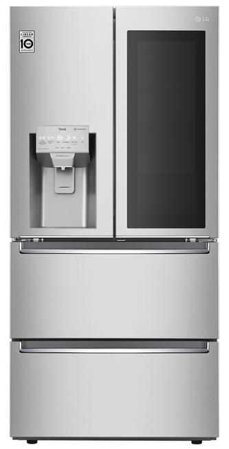 French Door Refrigerator 33 inch Width Counter Depth 18 0 cu ft Capacity Fingerprint Resistant