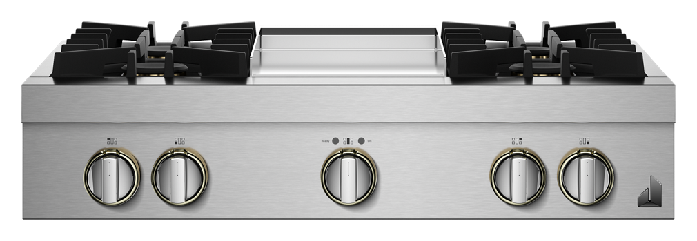 36" RISE™ Gas Professional-Style Rangetop with Chrome-Infused Griddle